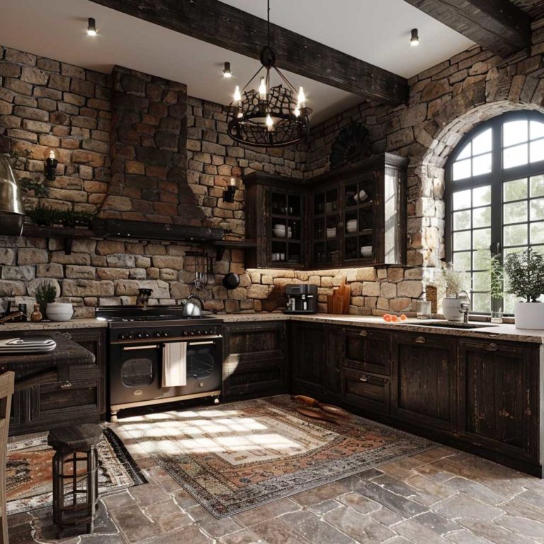 Cocinas rústicas en forma de L - Cocinas Rusticas