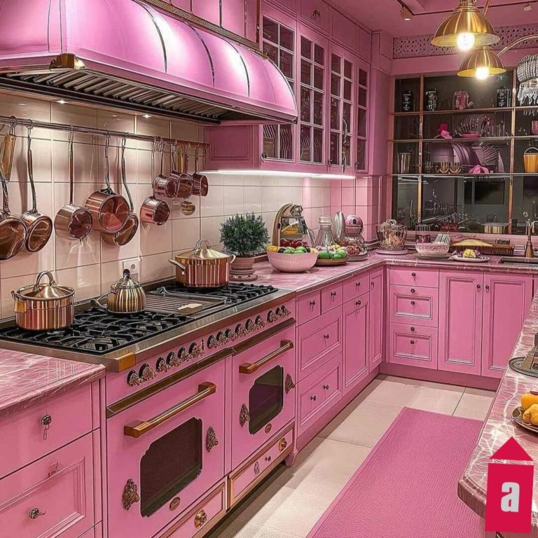 Ideas de cocinas en tonos rosa - Cocinas Rusticas