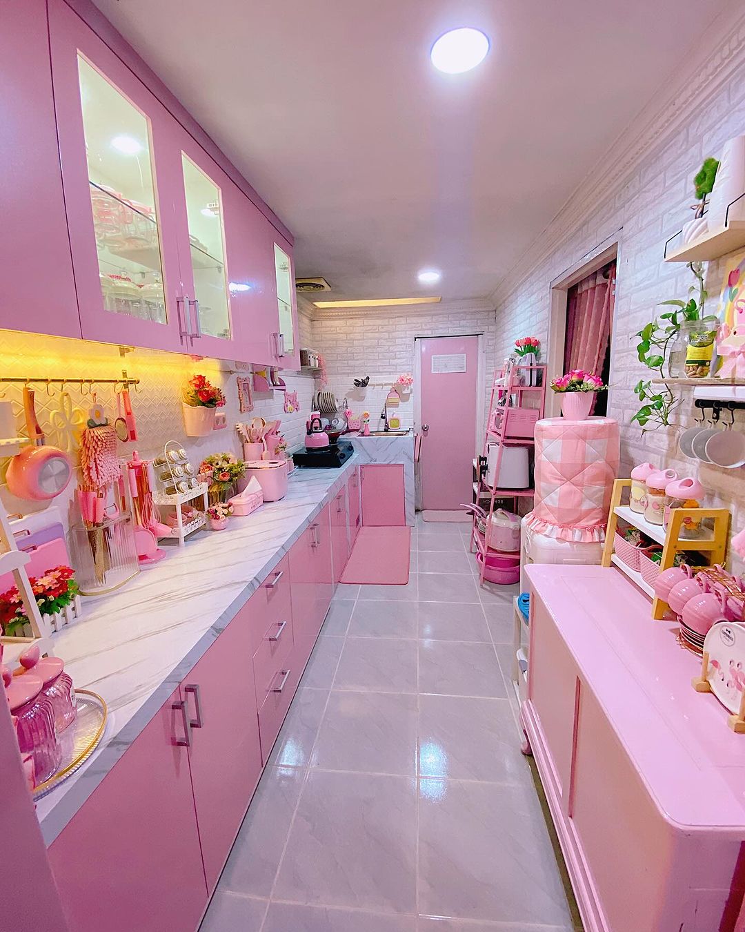 Ideas de cocinas en tonos rosa - Cocinas Rusticas
