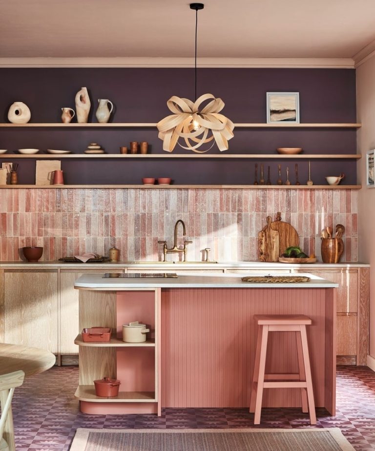 Ideas de cocinas en tonos rosa - Cocinas Rusticas