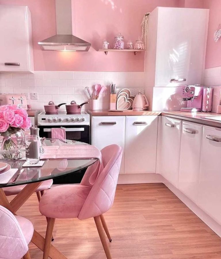 Ideas de cocinas en tonos rosa - Cocinas Rusticas