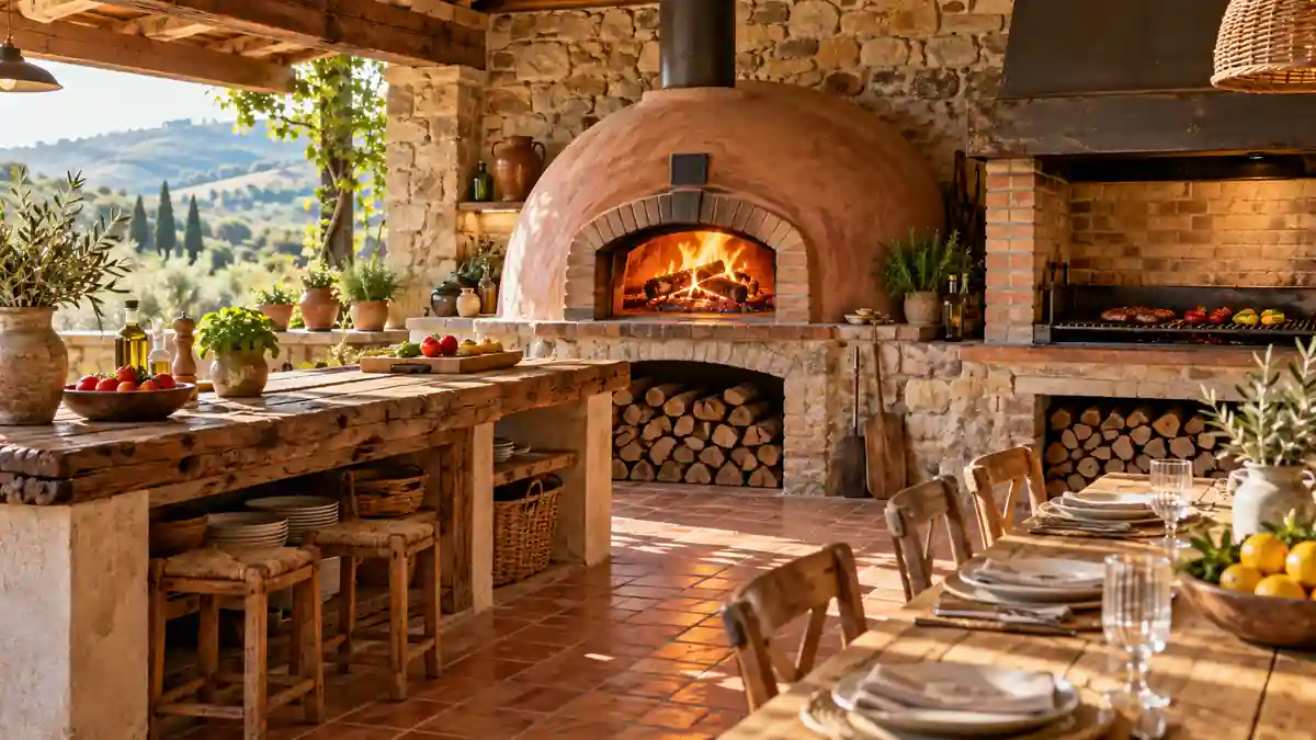 Tipos de cocinas rústicas con horno de barro