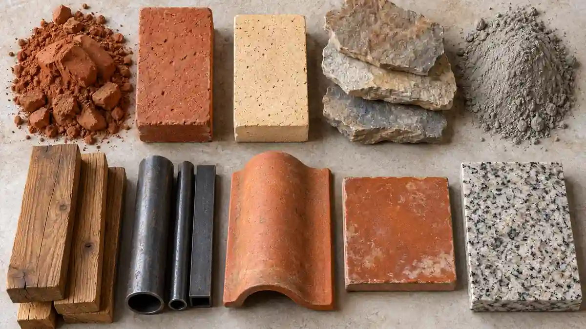 Materiales de construcción para un horno de barro