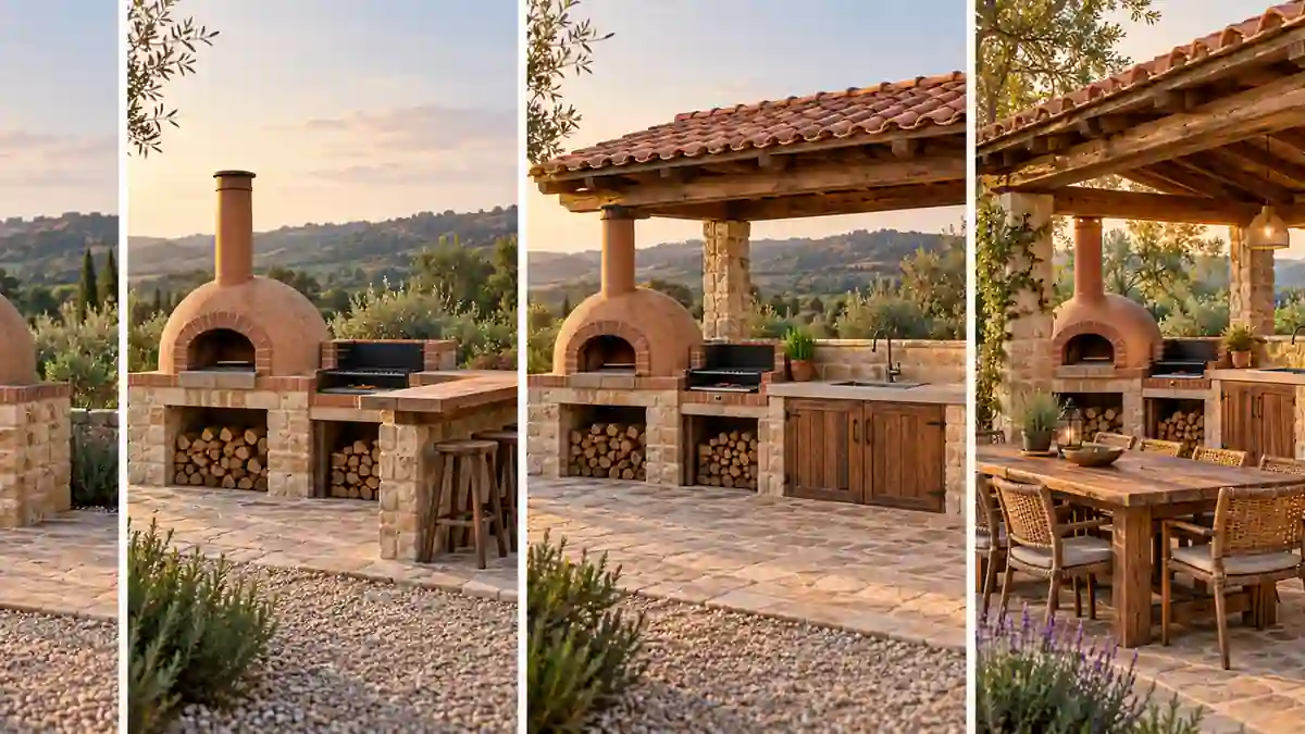 Etapas y costos relativos de una cocina con horno de barro