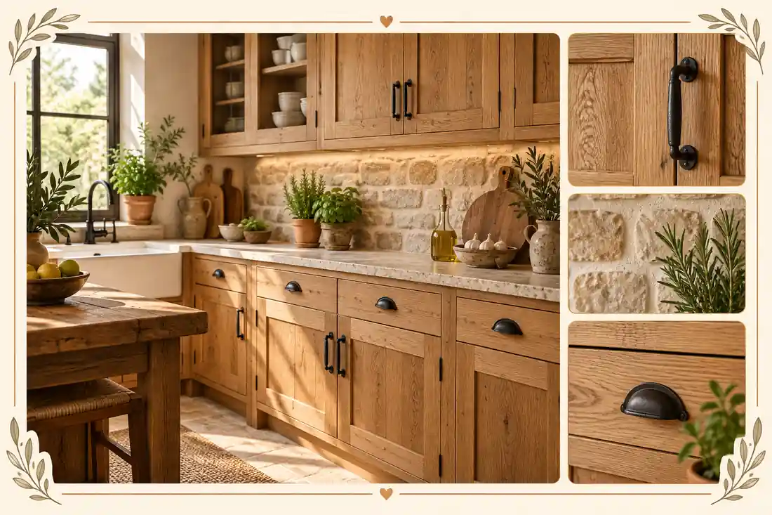 Muebles de madera para una cocina rústica