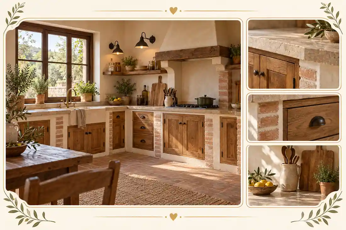 Muebles de obra con puertas de madera