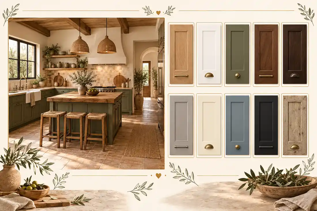 Paleta de colores para muebles de cocinas rústicas