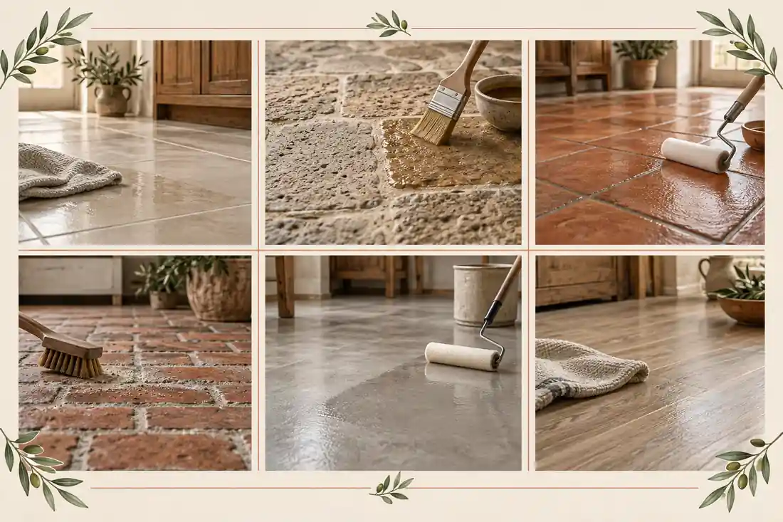 Guía visual de mantenimiento de pisos rústicos